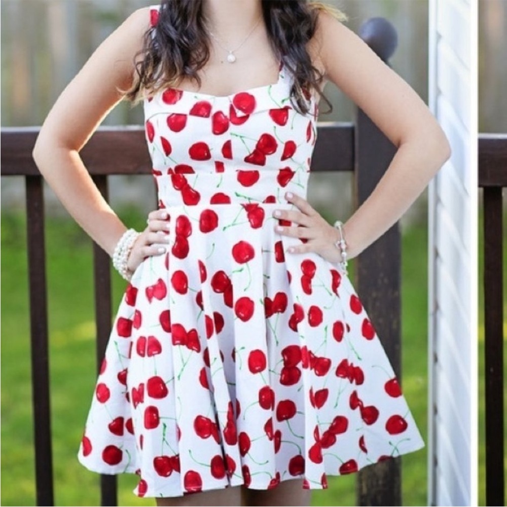 Modcloth Cherry Print Mini Dress - Picture 4 of 8